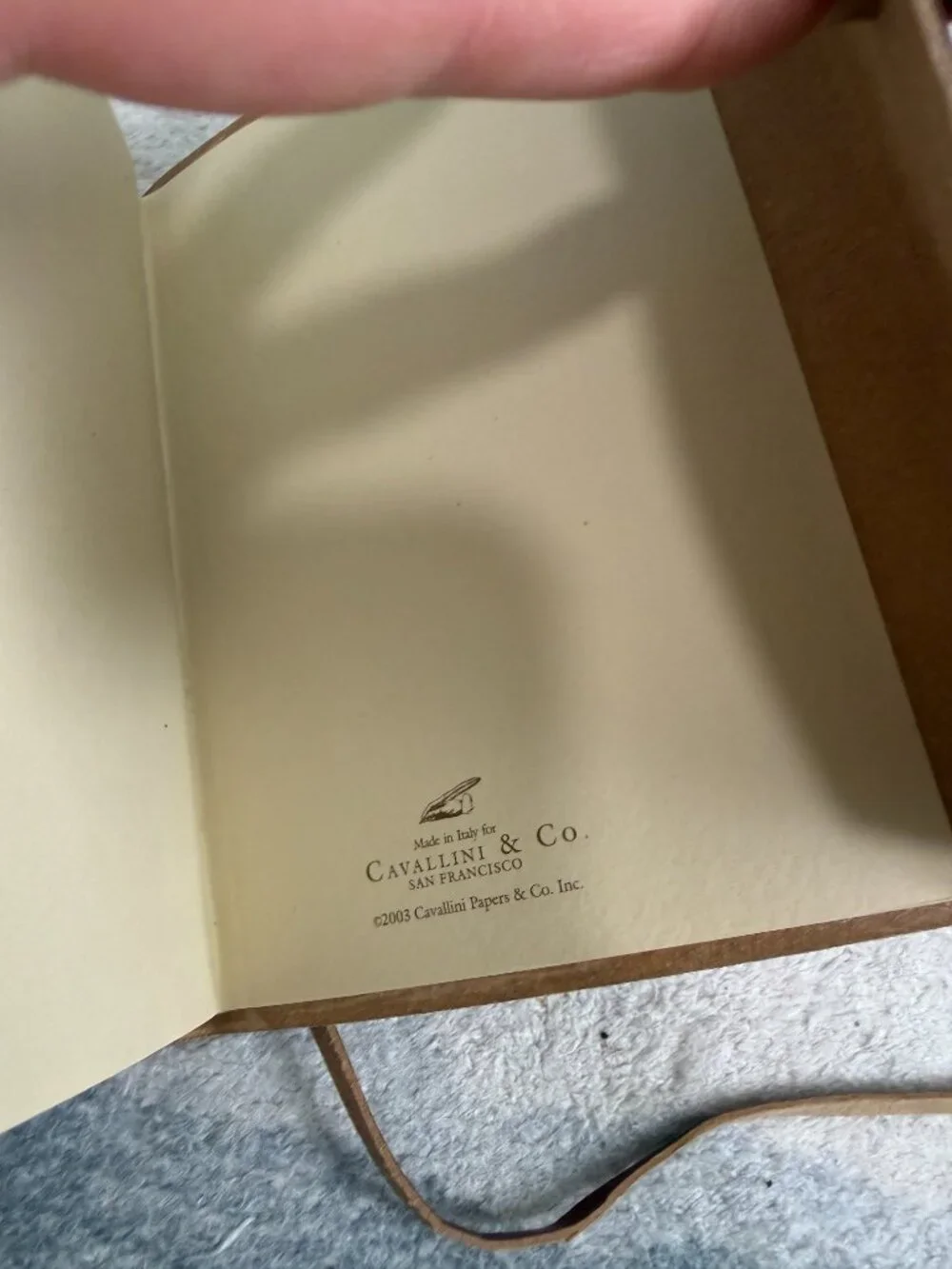 Vintage 2003 Cavallini & Co. Brown Leather Journal 5x7